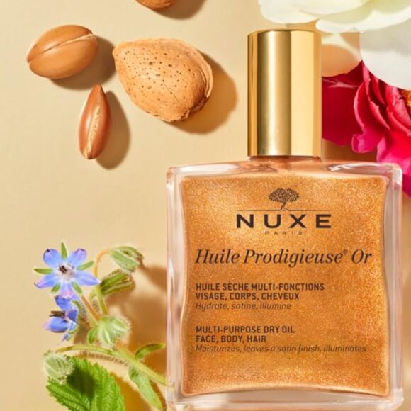 NUXE Huile Prodigieuse Shimmer Multi-Purpose Dry Oil - Luxurious Radiant Glow - Picture 5 of 10